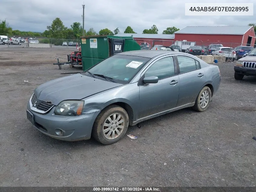 4A3AB56F07E028995 2007 Mitsubishi Galant Es