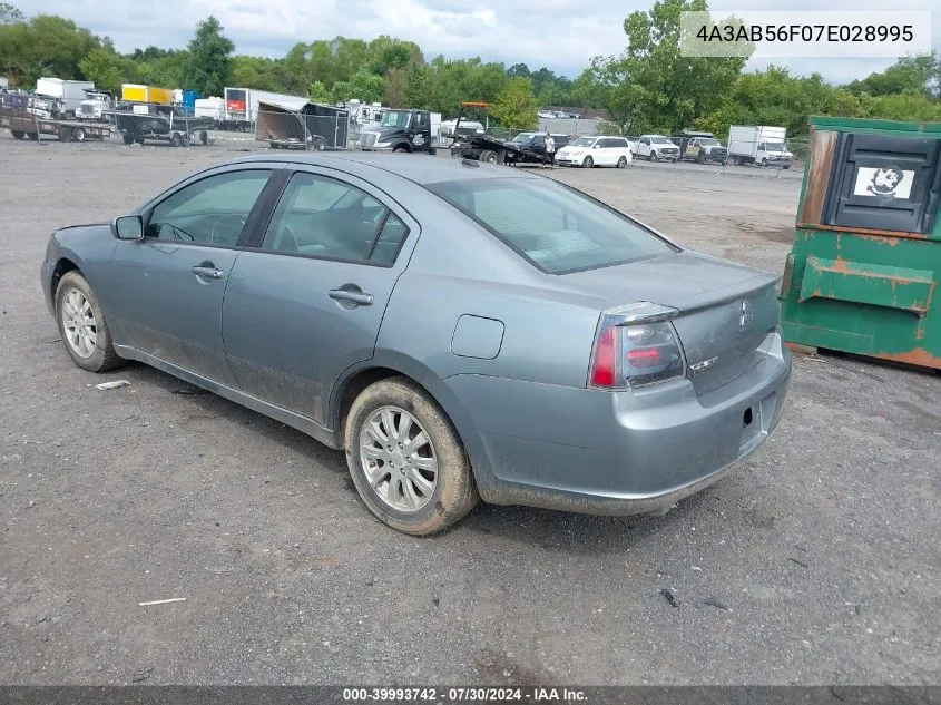 4A3AB56F07E028995 2007 Mitsubishi Galant Es