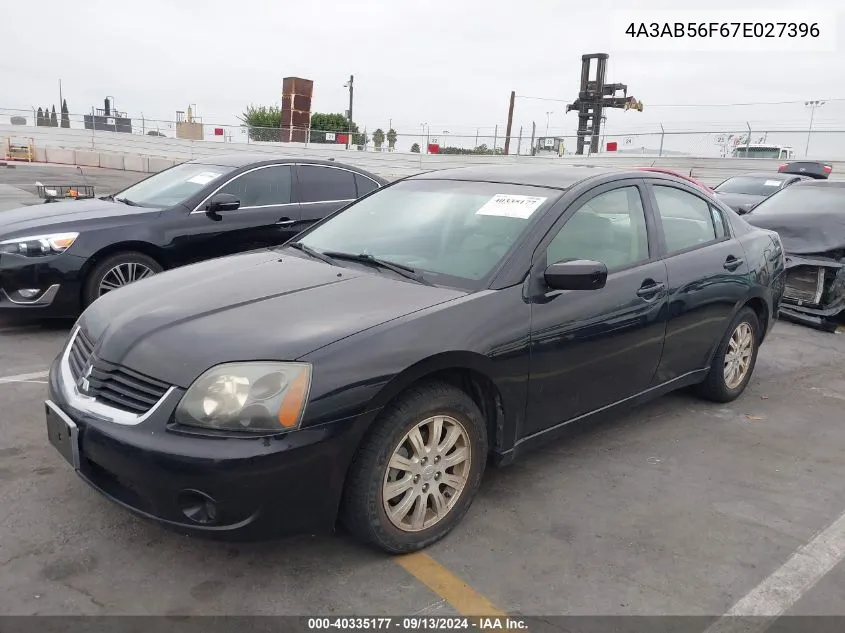 4A3AB56F67E027396 2007 Mitsubishi Galant Es