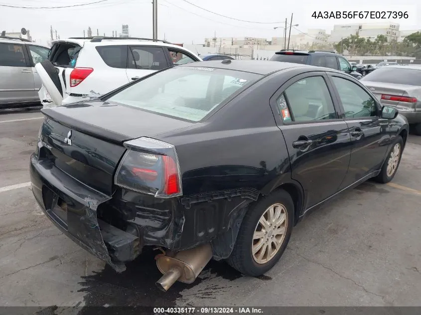 4A3AB56F67E027396 2007 Mitsubishi Galant Es