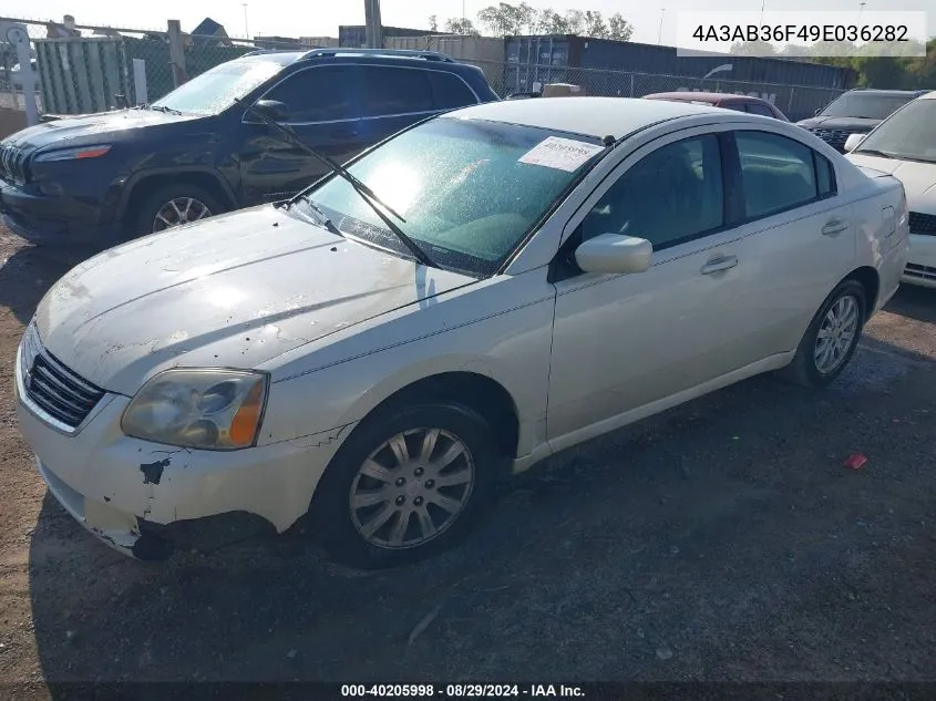 2009 Mitsubishi Galant Es/Sport Edition VIN: 4A3AB36F49E036282 Lot: 40205998