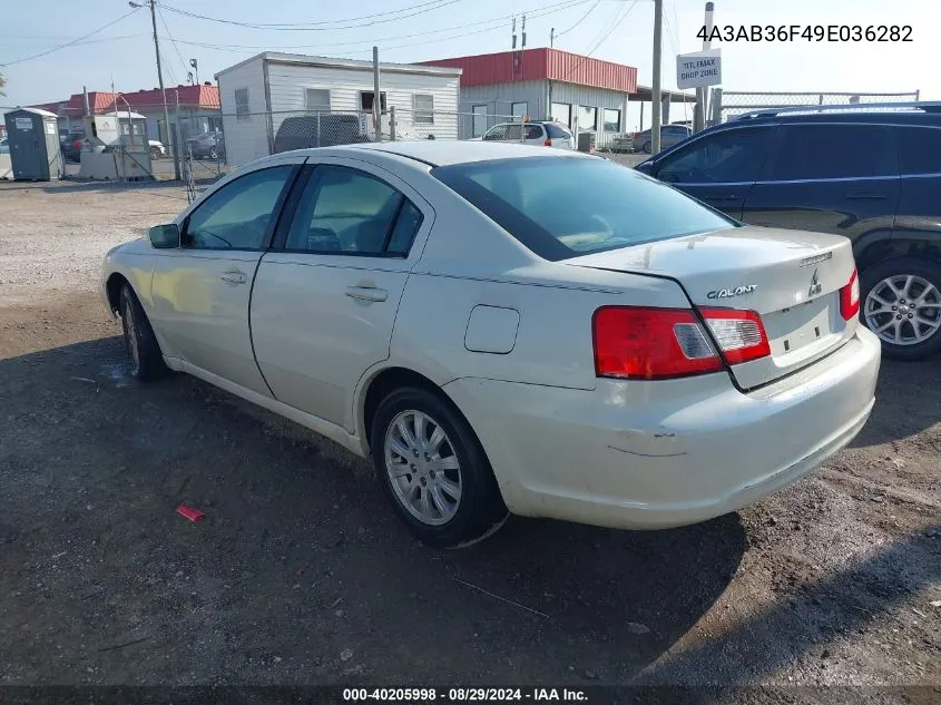 2009 Mitsubishi Galant Es/Sport Edition VIN: 4A3AB36F49E036282 Lot: 40205998