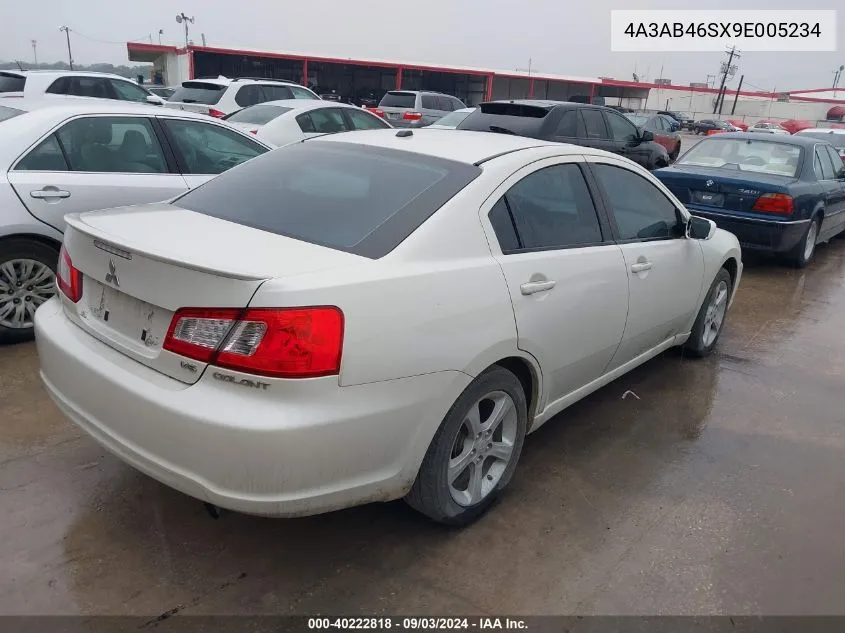 2009 Mitsubishi Galant Sport V6 VIN: 4A3AB46SX9E005234 Lot: 40222818