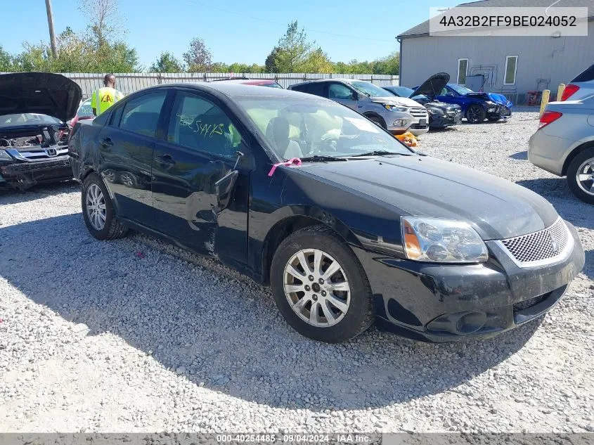 2011 Mitsubishi Galant Fe VIN: 4A32B2FF9BE024052 Lot: 40254485