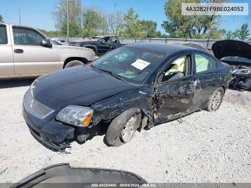 2011 Mitsubishi Galant Fe VIN: 4A32B2FF9BE024052 Lot: 40254485