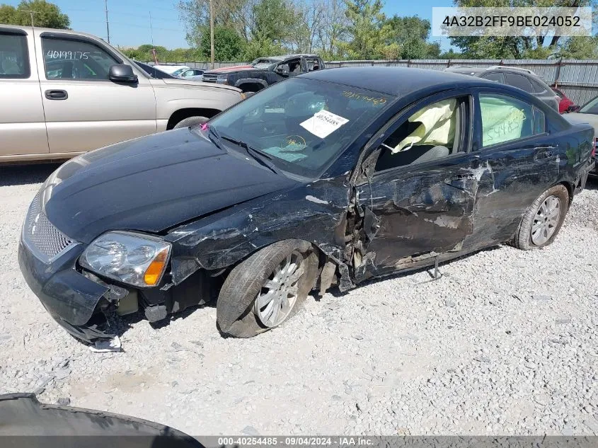 2011 Mitsubishi Galant Fe VIN: 4A32B2FF9BE024052 Lot: 40254485