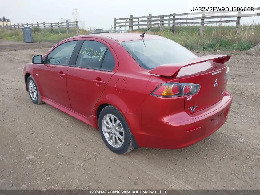 2013 Mitsubishi Lancer Se VIN: JA32V2FW9DU606668 Lot: 12074147