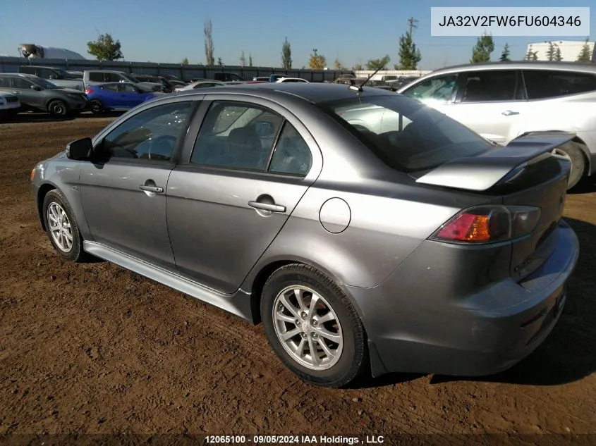 JA32V2FW6FU604346 2015 Mitsubishi Lancer