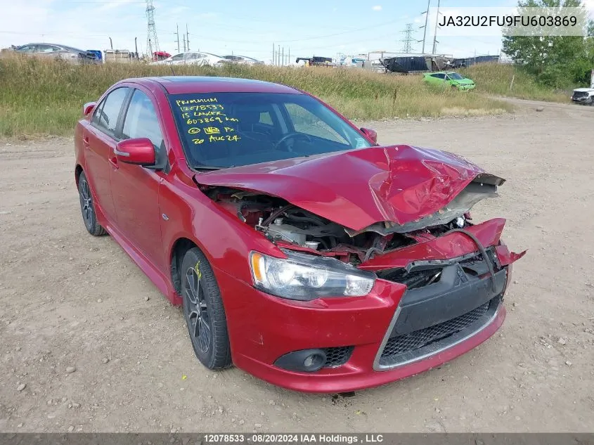 JA32U2FU9FU603869 2015 Mitsubishi Lancer Es