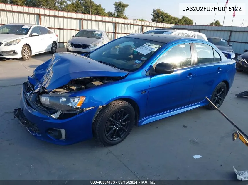 2017 Mitsubishi Lancer Es VIN: JA32U2FU7HU016122 Lot: 40334173