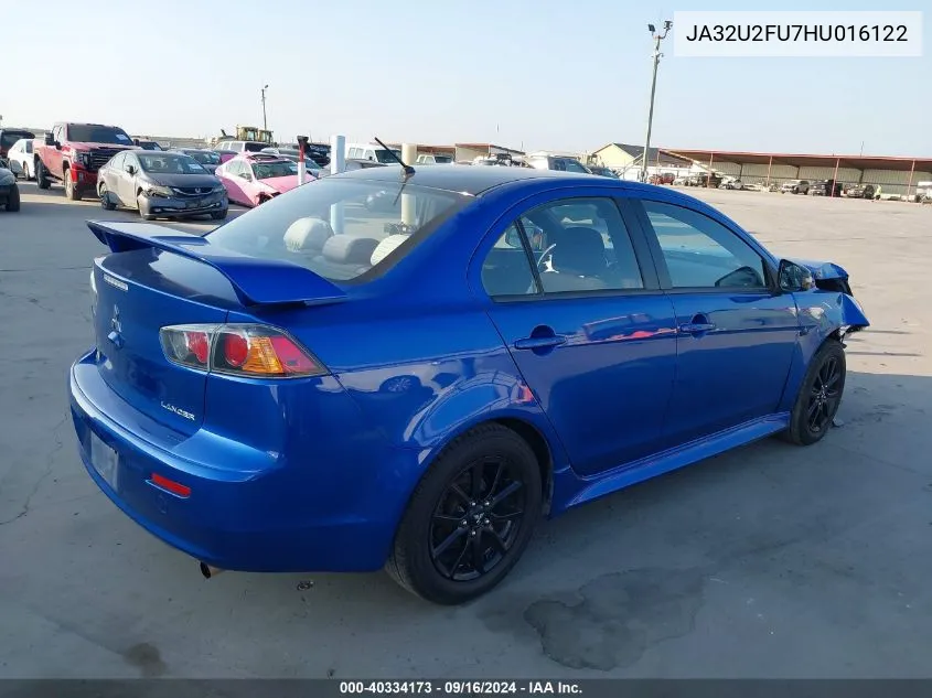 2017 Mitsubishi Lancer Es VIN: JA32U2FU7HU016122 Lot: 40334173