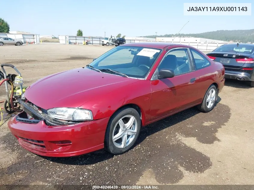 1999 Mitsubishi Mirage De VIN: JA3AY11A9XU001143 Lot: 40246439