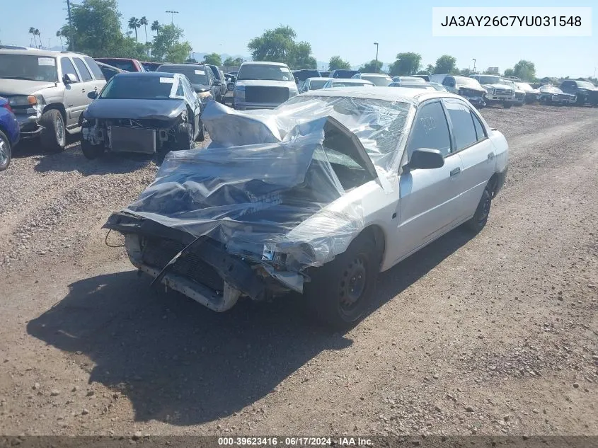 2000 Mitsubishi Mirage De VIN: JA3AY26C7YU031548 Lot: 39623416