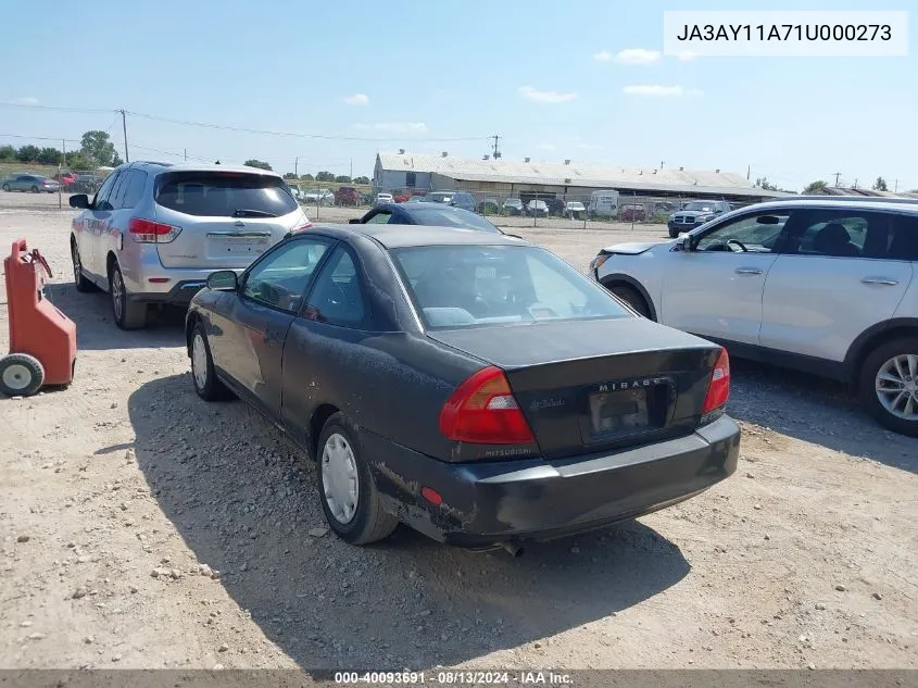 2001 Mitsubishi Mirage De VIN: JA3AY11A71U000273 Lot: 40093691