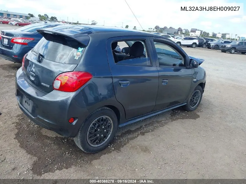 2014 Mitsubishi Mirage De VIN: ML32A3HJ8EH009027 Lot: 40368278