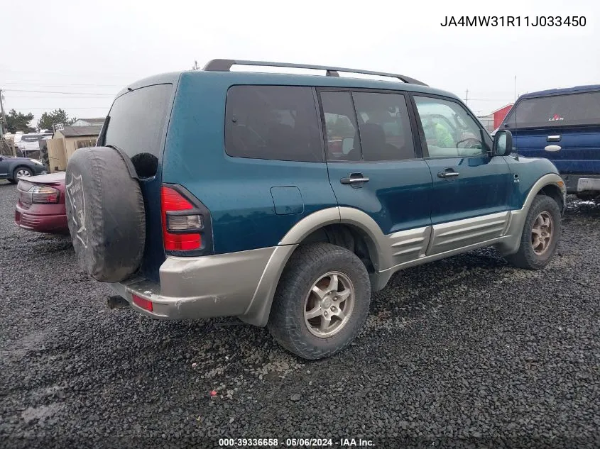 2001 Mitsubishi Montero Xls VIN: JA4MW31R11J033450 Lot: 39336658