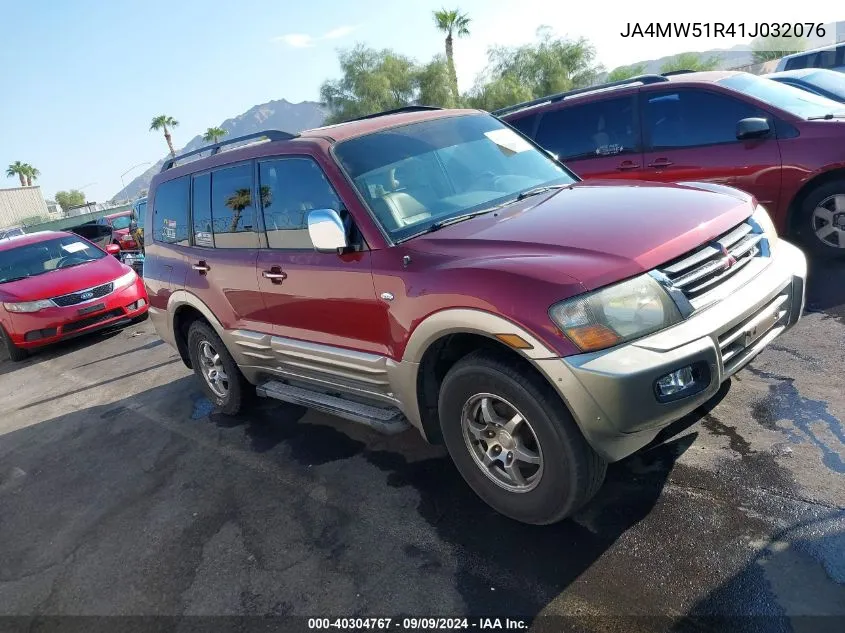 2001 Mitsubishi Montero Limited VIN: JA4MW51R41J032076 Lot: 40304767