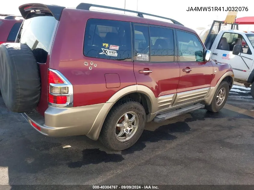 2001 Mitsubishi Montero Limited VIN: JA4MW51R41J032076 Lot: 40304767