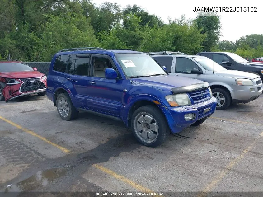 JA4MW51R22J015102 2002 Mitsubishi Montero Limited