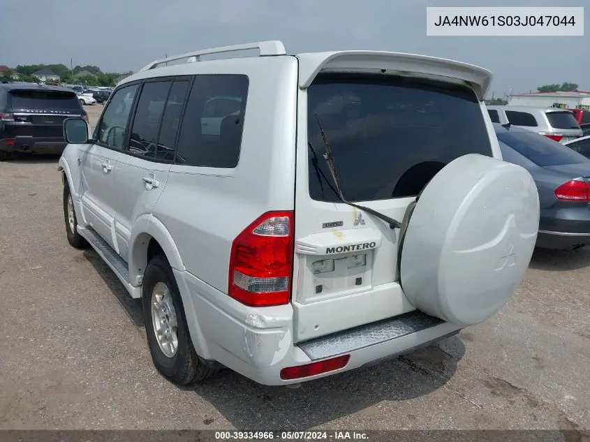 2003 Mitsubishi Montero 20Th Anniversary VIN: JA4NW61S03J047044 Lot: 39334966