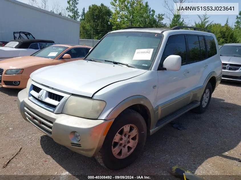 2003 Mitsubishi Montero 20Th Anniversary/Limited VIN: JA4NW51S53J023641 Lot: 40308492