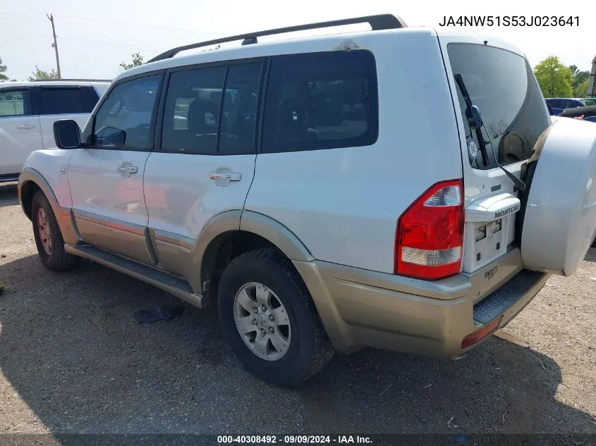 2003 Mitsubishi Montero 20Th Anniversary/Limited VIN: JA4NW51S53J023641 Lot: 40308492