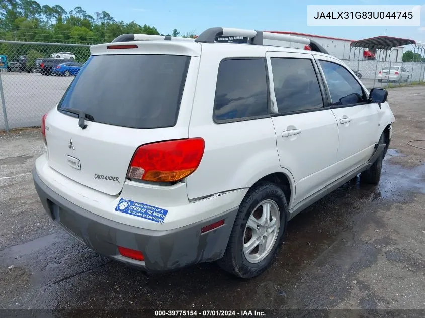 2003 Mitsubishi Outlander Ls VIN: JA4LX31G83U044745 Lot: 39775154