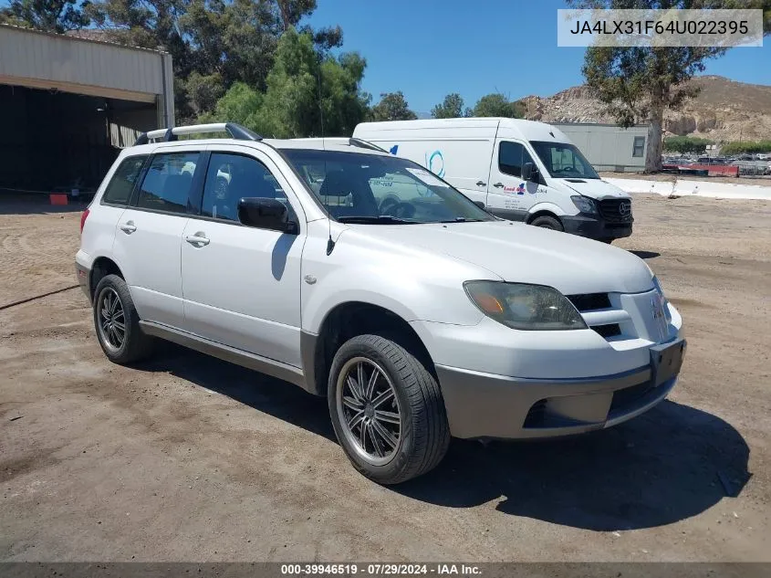 JA4LX31F64U022395 2004 Mitsubishi Outlander Ls