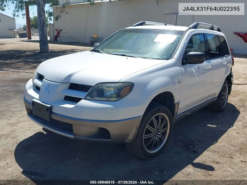 2004 Mitsubishi Outlander Ls VIN: JA4LX31F64U022395 Lot: 39946519