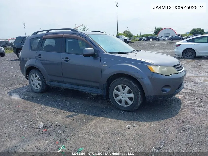 2009 Mitsubishi Outlander Se VIN: JA4MT31XX9Z602512 Lot: 12052898