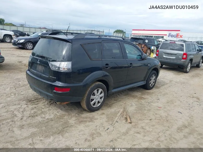 2013 Mitsubishi Outlander Es VIN: JA4AS2AW1DU010459 Lot: 40365071