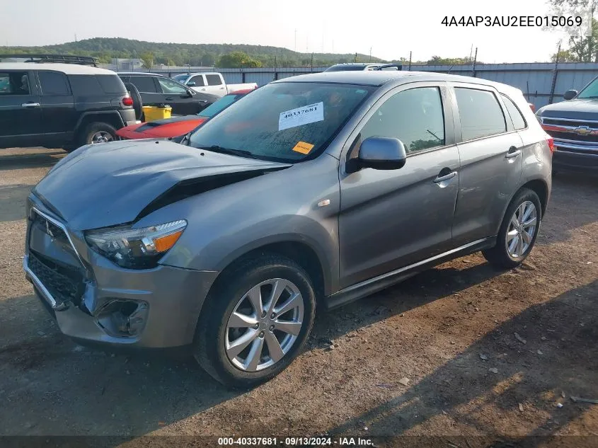 2014 Mitsubishi Outlander Sport Es VIN: 4A4AP3AU2EE015069 Lot: 40337681