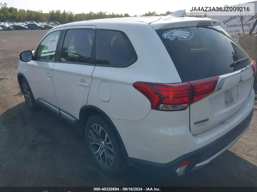 2018 Mitsubishi Outlander Se VIN: JA4AZ3A36JZ009216 Lot: 40320594