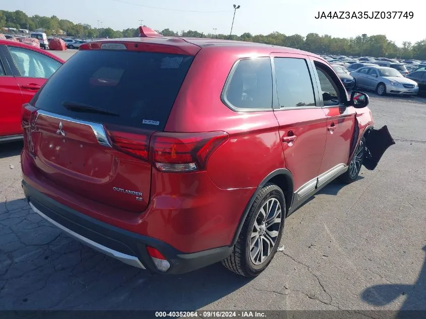 2018 Mitsubishi Outlander Se VIN: JA4AZ3A35JZ037749 Lot: 40352064