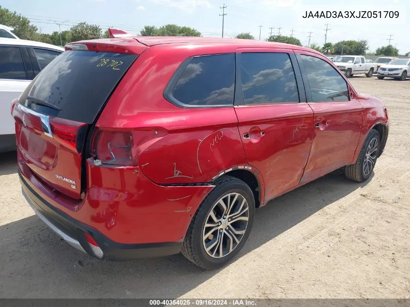 JA4AD3A3XJZ051709 2018 Mitsubishi Outlander Se