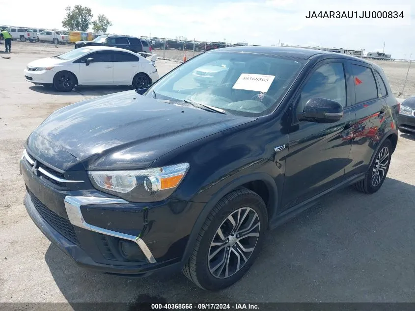 JA4AR3AU1JU000834 2018 Mitsubishi Outlander Sport 2.0 Es