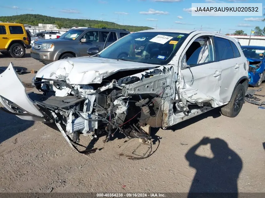 2019 Mitsubishi Outlander Sport 2.0 Sp VIN: JA4AP3AU9KU020532 Lot: 40354238