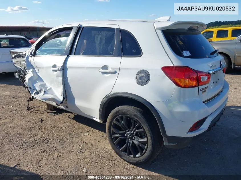 JA4AP3AU9KU020532 2019 Mitsubishi Outlander Sport 2.0 Sp