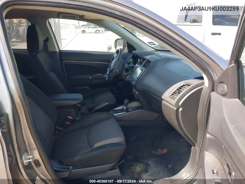 JA4AP3AU9KU003259 2019 Mitsubishi Outlander Sport 2.0 Es