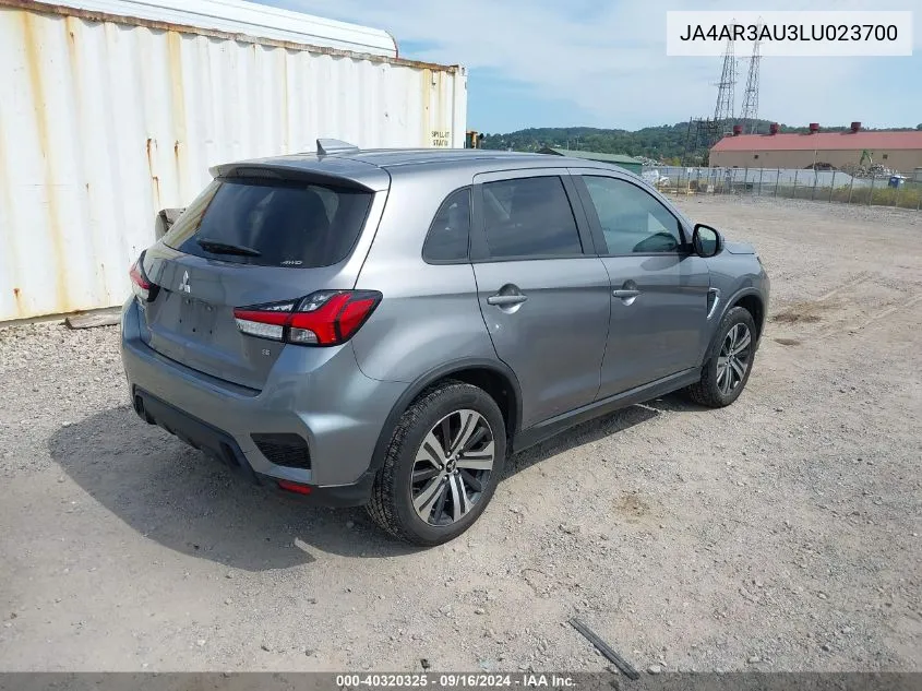 2020 Mitsubishi Outlander Sport 2.0 Be Awc/2.0 Es Awc/2.0 Se Awc/2.0 Sp Awc VIN: JA4AR3AU3LU023700 Lot: 40320325