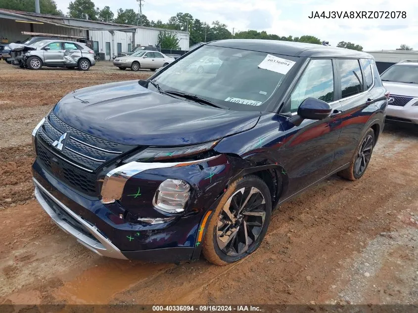 2024 Mitsubishi Outlander Se 2.5 2Wd/Se Black Edition S-Awc/Se Black Edition W/Pano Roof VIN: JA4J3VA8XRZ072078 Lot: 40336094