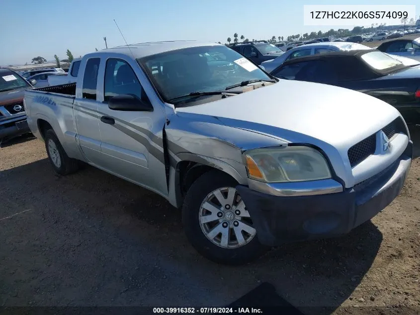 2006 Mitsubishi Raider Ls VIN: 1Z7HC22K06S574099 Lot: 39916352