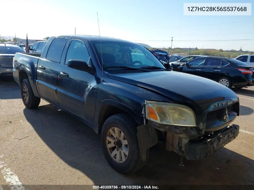 2006 Mitsubishi Raider Ls VIN: 1Z7HC28K56S537668 Lot: 40309786