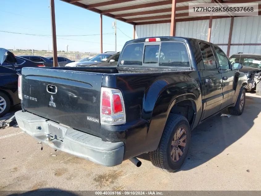 2006 Mitsubishi Raider Ls VIN: 1Z7HC28K56S537668 Lot: 40309786