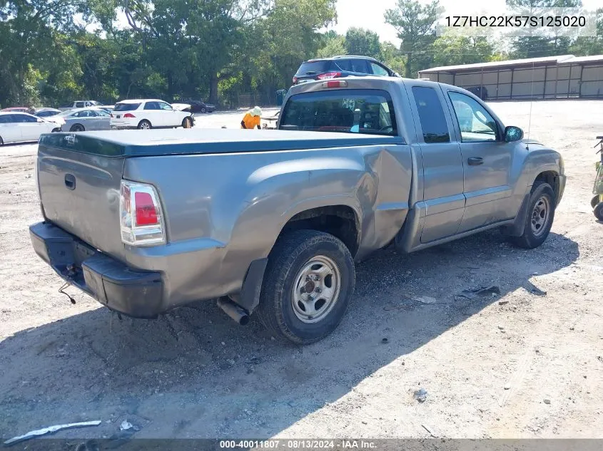 2007 Mitsubishi Raider Ls VIN: 1Z7HC22K57S125020 Lot: 40011807