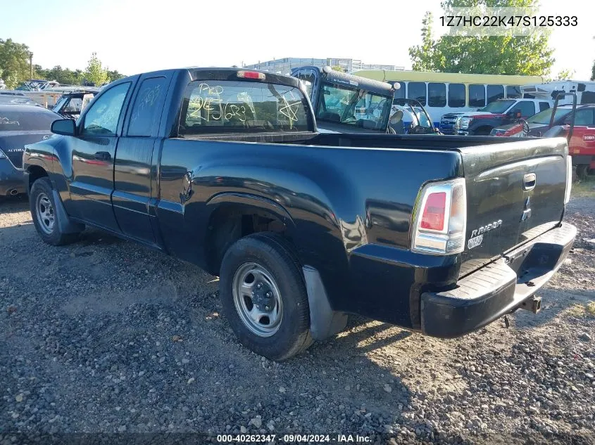 2007 Mitsubishi Raider Ls VIN: 1Z7HC22K47S125333 Lot: 40262347