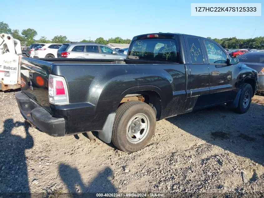 2007 Mitsubishi Raider Ls VIN: 1Z7HC22K47S125333 Lot: 40262347