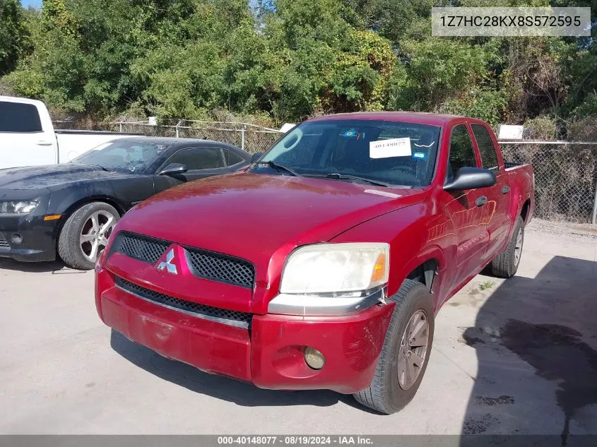 2008 Mitsubishi Raider Ls VIN: 1Z7HC28KX8S572595 Lot: 40148077