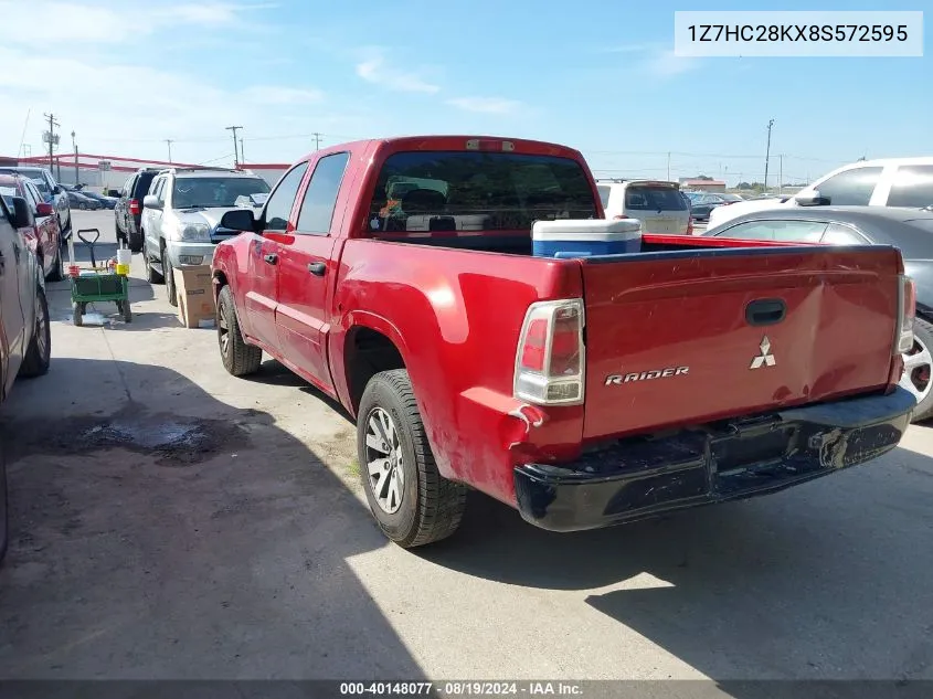 2008 Mitsubishi Raider Ls VIN: 1Z7HC28KX8S572595 Lot: 40148077