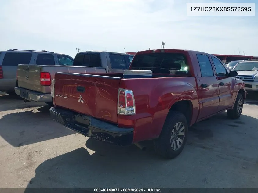 2008 Mitsubishi Raider Ls VIN: 1Z7HC28KX8S572595 Lot: 40148077